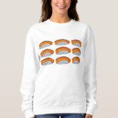 Lachs Nigiri Sashimi Orange Sushi Japanisches Esse Sweatshirt (Vorderseite)