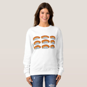Lachs Nigiri Sashimi Orange Sushi Japanisches Esse Sweatshirt