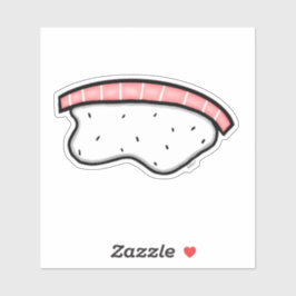 Lachs Nigiri Sushi Custom Cut Vinyl Sticker