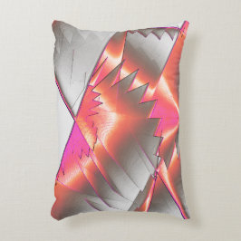 Lachs oder Pfirsich, extrem grob digitalisiert Dekokissen