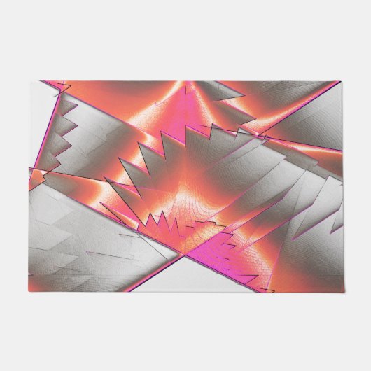 Lachs oder Pfirsich, extrem grob digitalisiert Fußmatte (Vorderseite)