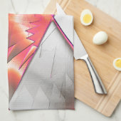 Lachs oder Pfirsich, extrem grob digitalisiert Geschirrtuch (Viertel Falte)