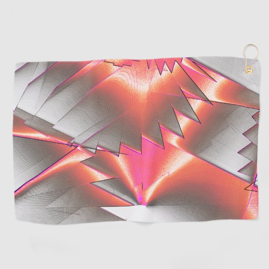 Lachs oder Pfirsich, extrem grob digitalisiert Golfhandtuch (Horizontal)