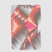 Lachs oder Pfirsich, extrem grob digitalisiert Golfhandtuch (Vorderseite)