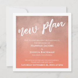 Lachs Ombre Hinausgezögert Hochzeitsplankarte Einladung