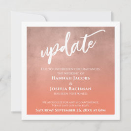 Lachs Ombre - Hochzeitsaktualisierungskarte versch Einladung