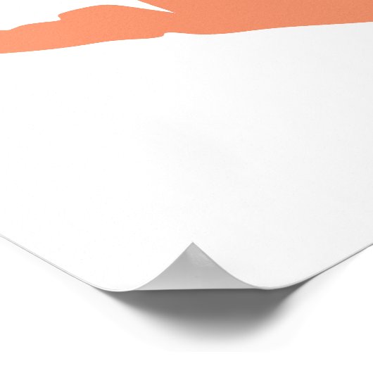 Lachs Orange Lipstick Poster (Ecke)