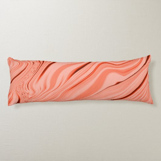 Lachs, Pfirsich, Korallen und rosa Mischung, gewel Seitenschläferkissen (Rückseite)