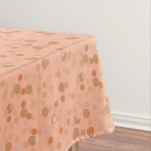Lachs-, Pfirsich- und Persisch-Orange-Polka-Punkte Tischdecke