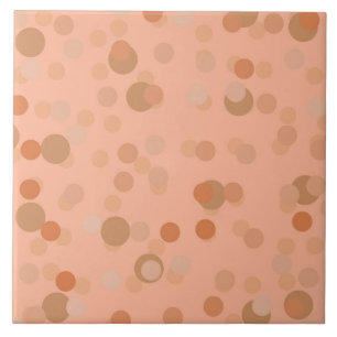 Lachs-, Pfirsich- und Persischer Orange-Polka-Punk Fliese
