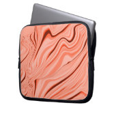 Lachs, pfirsichfarben, klare Korallen und rosa Laptopschutzhülle (Vorderseite Links)