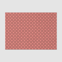 Lachs Pink Black Checkerboard Muster Seidenpapier