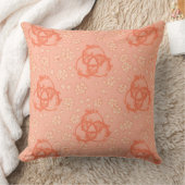 Lachs Pink Blume Design Kissen (Decke)