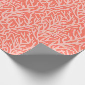 Lachs - Pink Coral Wrapping Paper Geschenkpapier (Ecke)