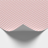 Lachs Pink Einfach Kariert Geschenkpapier (Ecke)