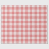 Lachs Pink Gingham Kariert Wrapping Paper Geschenkpapier (Flach)