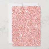 Lachs Pink Glitzer Brown Giraffes Kinderdusche Einladung (Rückseite)