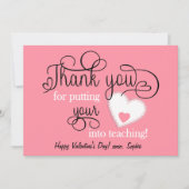 Lachs Pink-Lehrer-Valentinstag (Vorderseite)