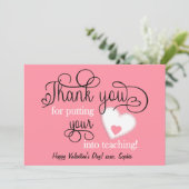 Lachs Pink-Lehrer-Valentinstag (Stehend Vorderseite)