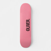 Lachs Pink Moderner Name | Klassische Trendy Skateboard (Vorne)