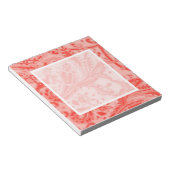 Lachs Pink Paisley Notizblock (angewinkelt)