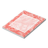Lachs Pink Paisley Notizblock (Rotiert)