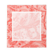 Lachs Pink Paisley Notizblock (Vorderseite)