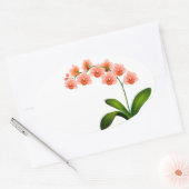 Lachs Pink Phalaenopsis Orchid Blume Stickers (Umschlag)
