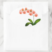 Lachs Pink Phalaenopsis Orchid Blume Stickers (Tasche)