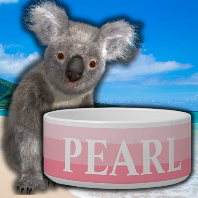 Lachs Pink Shades Farbe Weiße Kalligraphie Name Napf (Von Creator hochgeladen)