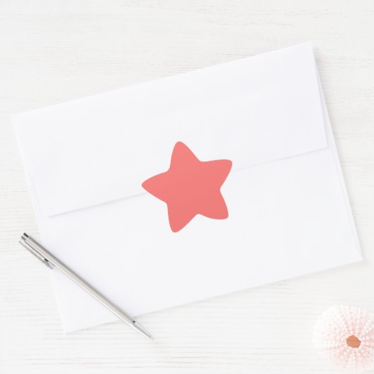 Lachs Pink Star Sticker (Umschlag)