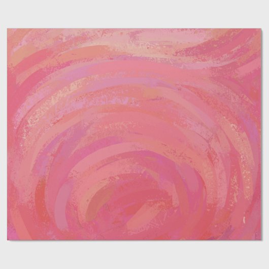 Lachs Pink Swirl Geschenkpapier (Flach)