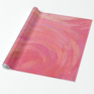 Lachs Pink Swirl Geschenkpapier