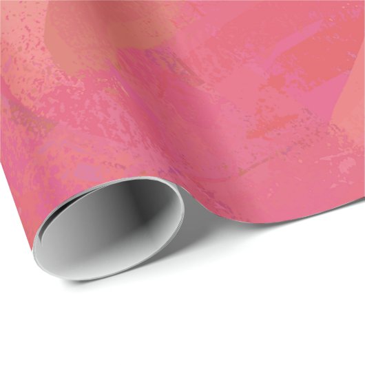 Lachs Pink Swirl Geschenkpapier (Rolleneckpunkt)