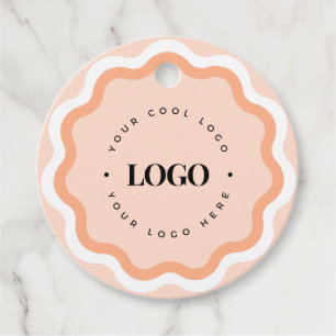 Lachs Pink Wavy Squiggle Markiermarke für den Einz Geschenkanhänger