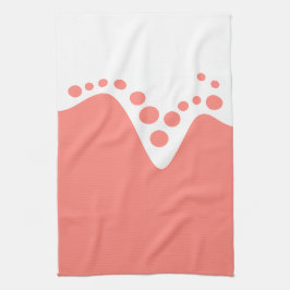 Lachs Pink, weiche Welle und Blasen Geschirrtuch