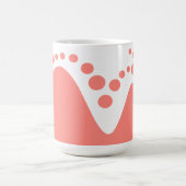 Lachs Pink, weiche Welle und Blasen Kaffeetasse (Mittel)