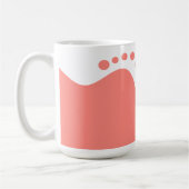 Lachs Pink, weiche Welle und Blasen Kaffeetasse (Links)