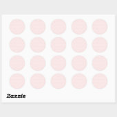 Lachs Pink Zickzack Runder Aufkleber (Blatt)