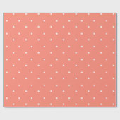 Lachs Polka Dots Geschenkpapier (Flach)