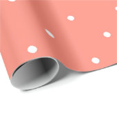 Lachs Polka Dots Geschenkpapier (Rolleneckpunkt)
