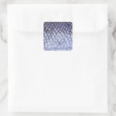 Lachs Quadratischer Aufkleber (Tasche)