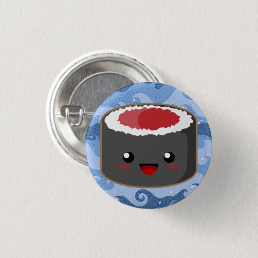 Lachs-Rolle Button (Vorne & Hinten)