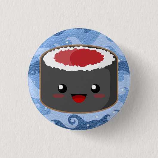 Lachs-Rolle Button (Vorderseite)