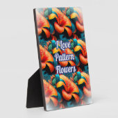 Lachs Rosa Blume Muster Fotoplatte (Seite)