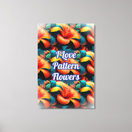 Lachs Rosa Blume Muster Leinwanddruck