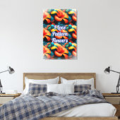 Lachs Rosa Blume Muster Leinwanddruck (Insitu (Schlafzimmer))