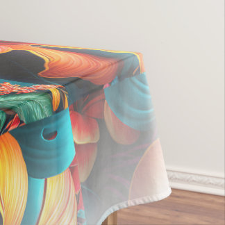 Lachs Rosa Blume Muster Tischdecke