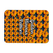 Lachs Rosa Blumenmuster Magnet (Horizontal)