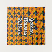 Lachs Rosa Blumenmuster Wandteppich (Vorderseite (Horizontal))